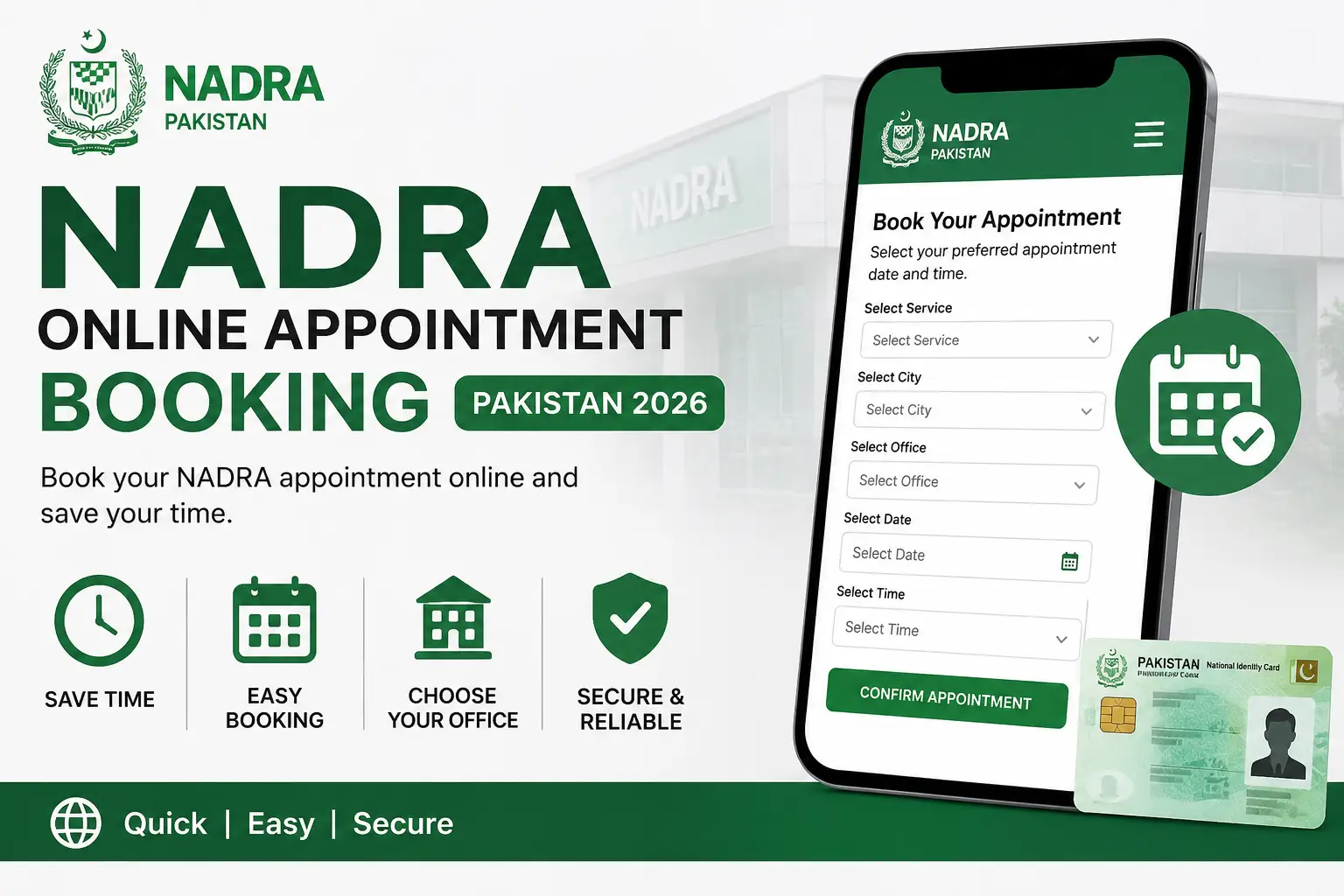 NADRA Online Appointment Booking Pakistan 2026